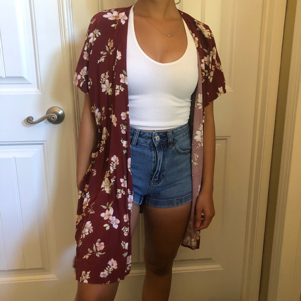 Kimono short sleeve cardigan